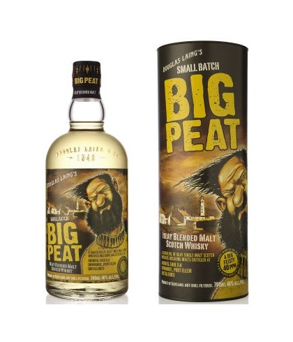 Fles Big Peat, single malt whisky, op voorraad bij slijterij t Bockje in Bathmen