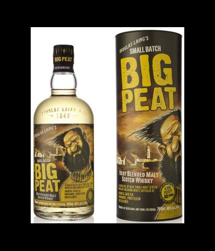 Fles Big Peat, single malt whisky, op voorraad bij slijterij t Bockje in Bathmen