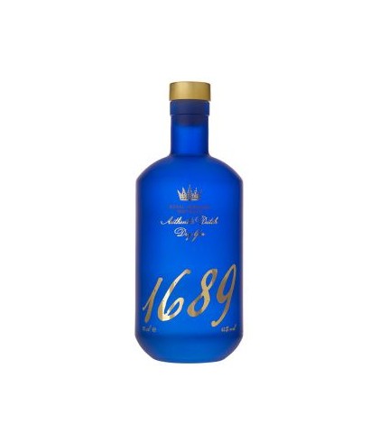 Fles Gin 1689 Authentic Dutch Dry Gin, gin, bij slijterij t Bockje in Bathmen