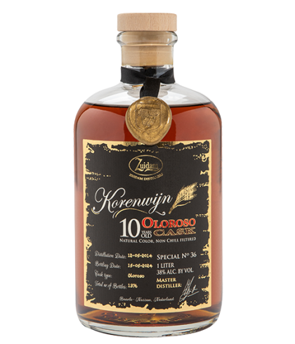 Zuidam Special No.36 Korenwijn 10 Years Old Oloroso Cask, jenever bij slijterij t Bockje in Bathmen