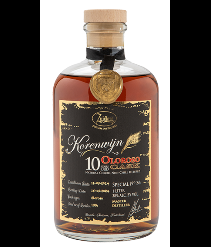 Zuidam Special No.36 Korenwijn 10 Years Old Oloroso Cask, jenever bij slijterij t Bockje in Bathmen