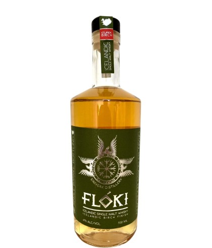 Fles Floki Icelandic Single Malt Birch Finish 3 Years Old, whisky, op voorraad bij slijterij ’t Bockje in Bathmen