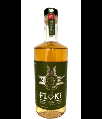 Fles Floki Icelandic Single Malt Birch Finish 3 Years Old, whisky, op voorraad bij slijterij ’t Bockje in Bathmen