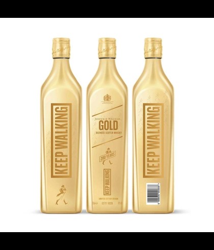 Fles blended Scotch van Johnnie Walker, op voorraad bij slijterij t Bockje in Bathmen