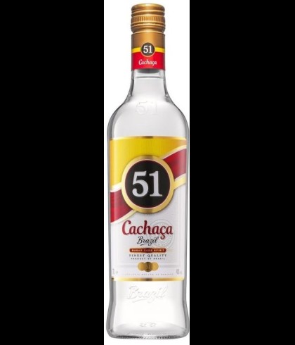 Fles Cachaça 51, rum, op voorraad bij slijterij t Bockje in Bathmen