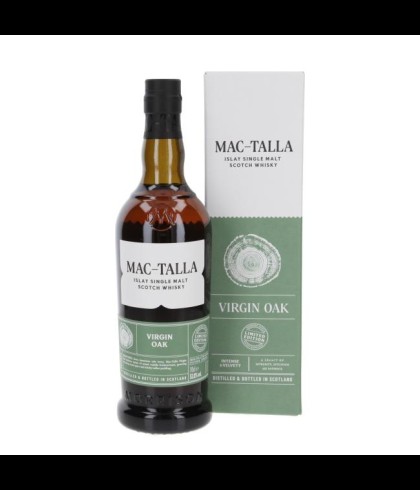 Fles Mac-Talla Virgin Oak, Islay single malt whisky, op voorraad bij slijterij t Bockje in Bathmen