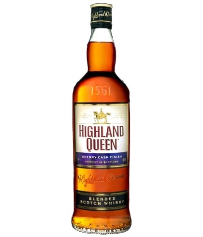 Fles Highland Queen Sherry Cask Finish, single malt whisky, op voorraad bij slijterij t Bockje in Bathmen