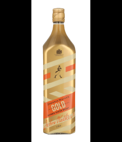 Fles blended Scotch van Johnnie Walker, op voorraad bij slijterij t Bockje in Bathmen