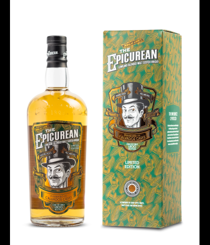 Fles The Epicurean Calvados Finish, Lowland blended malt van Douglas Laing, op voorraad bij slijterij t Bockje in Bathmen