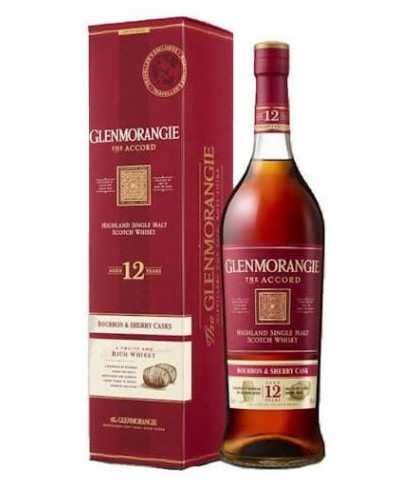 Fles Glenmorangie The Accord 12 Years Old, single malt whisky, op voorraad bij slijterij t Bockje in Bathmen