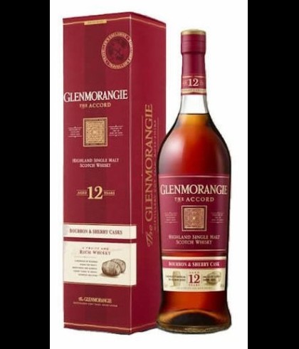 Fles Glenmorangie The Accord 12 Years Old, single malt whisky, op voorraad bij slijterij t Bockje in Bathmen