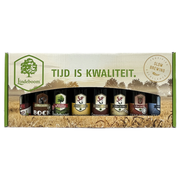 Lindeboom Geschenkverpakking Tijd is Kwaliteit 8 flessen