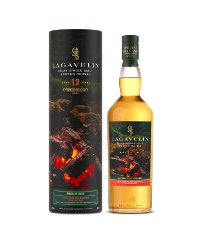 Fles Islay single malt van Lagavulin, op voorraad bij slijterij t Bockje in Bathmen