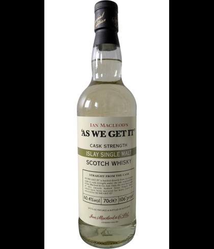 Fles As we get it Cask Strength 60,4%, whisky, op voorraad bij slijterij t Bockje in Bathmen