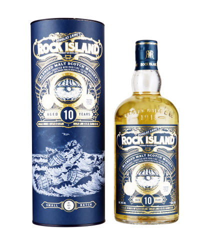 Fles Rock Island 10 Years Old Blended Malt Scotch Whisky 46%, whisky, op voorraad bij slijterij t Bockje in Bathmen