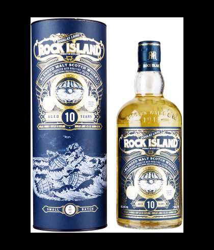 Fles Rock Island 10 Years Old, Schotse blended malt van de eilanden, op voorraad bij slijterij t Bockje in Bathmen