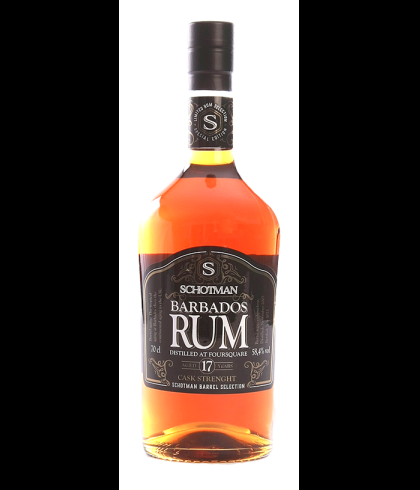 Fles Schotman Barrel Selection 17Y Foursquare 2005, rum, op voorraad bij slijterij t Bockje in Bathmen