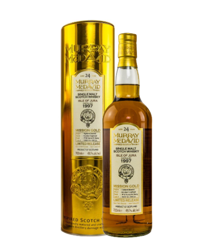 Fles single malt van Jura, op voorraad bij slijterij t Bockje in Bathmen
