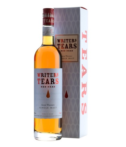 Fles Writers Tears Red Head, Ierse whiskey van Walsh Whiskey, op voorraad bij slijterij ’t Bockje in Bathmen