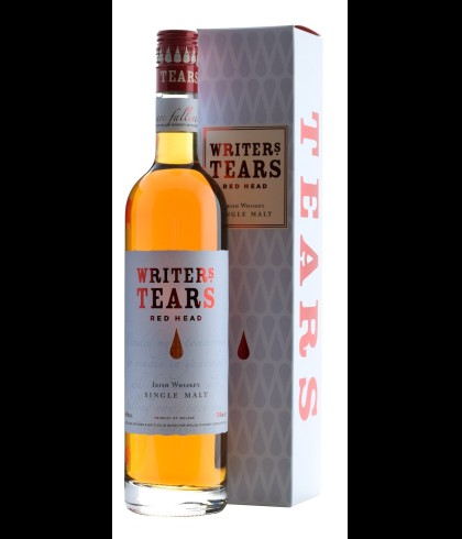 Fles Writers Tears Red Head, Ierse whiskey van Walsh Whiskey, op voorraad bij slijterij t Bockje in Bathmen