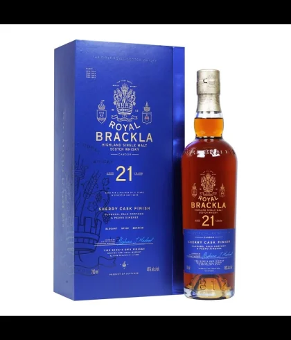 Fles Royal Brackla 21 Years Old, Schotse Highland single malt, op voorraad bij slijterij t Bockje in Bathmen