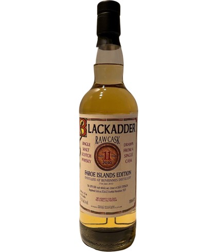 Fles Blackadder Raw Cask Benrinnes 11Y 2010 #306673, single malt whisky, op voorraad bij slijterij t Bockje in Bathmen