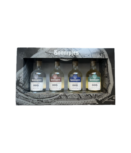 Geschenk Boompjes jenever geschenkverpakking 4x20cl., bij slijterij ’t Bockje in Bathmen