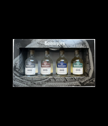 Geschenk Boompjes jenever geschenkverpakking 4x20cl., bij slijterij ’t Bockje in Bathmen