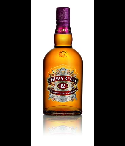 Fles Chivas Regal Blended Scotch Whisky 12 Years Old, whisky, op voorraad bij slijterij t Bockje in Bathmen