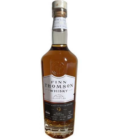 Fles Finn Thomson Pitilie 9 Years Old 2015, single malt whisky, op voorraad bij slijterij t Bockje in Bathmen