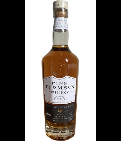 Fles Finn Thomson Pitilie 9 Years Old 2015, single malt whisky, op voorraad bij slijterij t Bockje in Bathmen