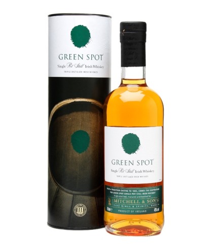 Fles Green Spot Irish Whiskey, whisky, bij slijterij ’t Bockje in Bathmen