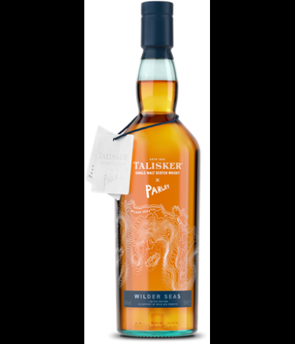 Fles Talisker X Parley Wilder Seas, single malt whisky van het eiland Skye, op voorraad bij slijterij t Bockje in Bathmen