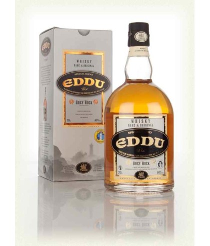Fles Eddu Grey Rock Blended Breton Whisky, whisky, op voorraad bij slijterij t Bockje in Bathmen