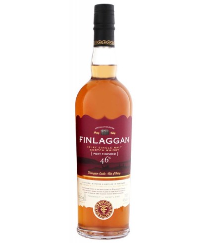 Fles Finlaggan Port Cask Finish, single malt whisky, op voorraad bij slijterij t Bockje in Bathmen