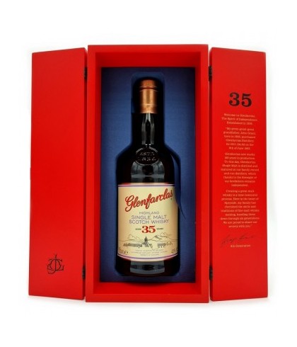 Fles Glenfarclas 35 Years Old, single malt whisky, op voorraad bij slijterij t Bockje in Bathmen