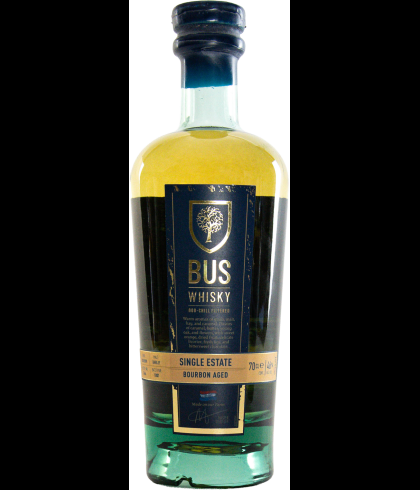 Fles BUS Bourbon Aged Single Malt, whisky, op voorraad bij slijterij t Bockje in Bathmen