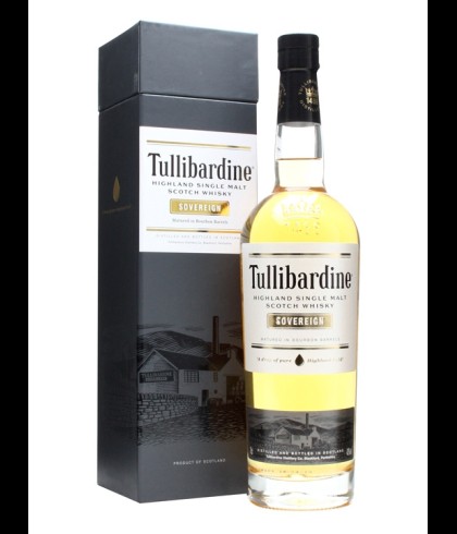 Fles Tullibardine Sovereign, Schotse single malt whisky uit Blackford, op voorraad bij slijterij t Bockje in Bathmen
