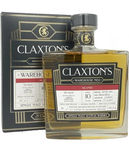 Fles Claxton’s Warehouse No.1 Arran 10 Years Old 2011, single malt whisky, op voorraad bij slijterij t Bockje in Bathmen