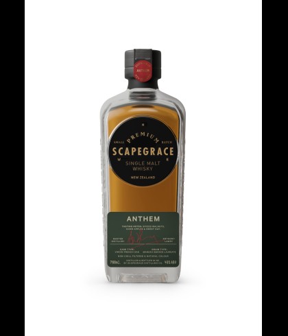 Fles Scapegrace Anthem, whisky, bij slijterij t Bockje in Bathmen