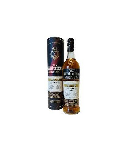 Fles The Maltman Ledaig 1996, enkel vat gebotteld door The Maltman uit Glasgow, op voorraad bij slijterij t Bockje in Bathmen