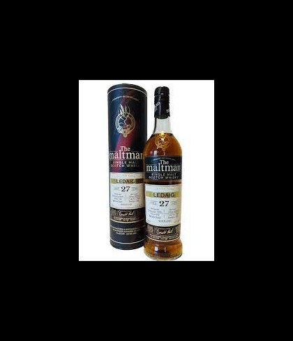 Fles The Maltman Ledaig 1996, enkel vat gebotteld door The Maltman uit Glasgow, op voorraad bij slijterij t Bockje in Bathmen