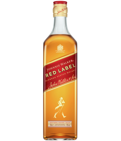 Fles blended Scotch van Johnnie Walker, op voorraad bij slijterij t Bockje in Bathmen
