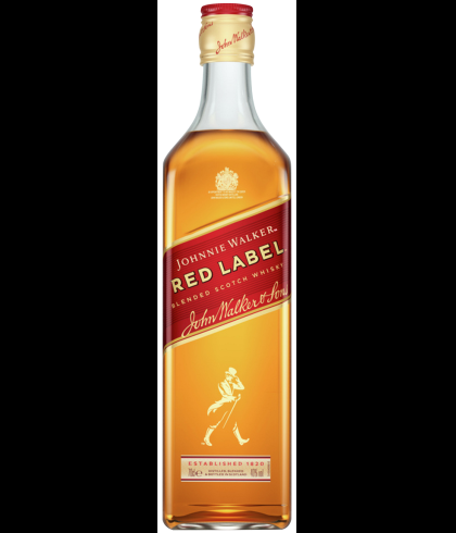 Fles blended Scotch van Johnnie Walker, op voorraad bij slijterij t Bockje in Bathmen