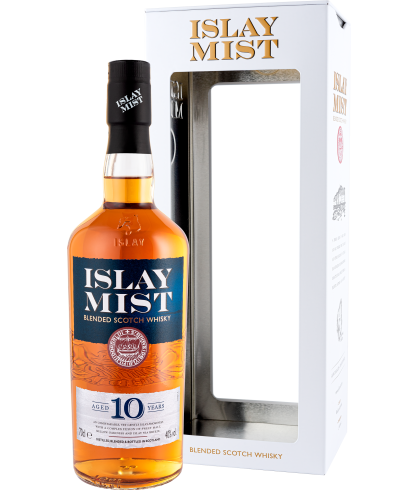 Fles blended Scotch van Islay Mist, op voorraad bij slijterij t Bockje in Bathmen