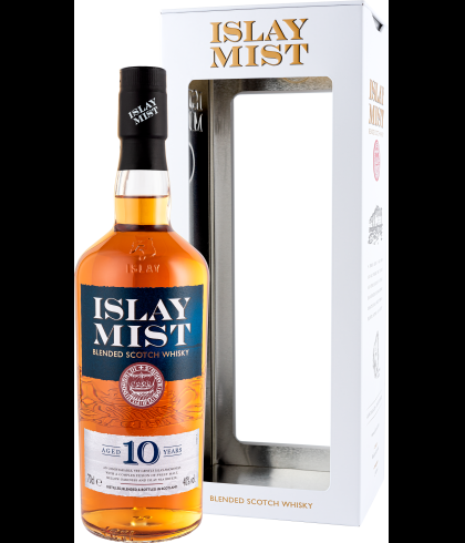 Fles blended Scotch van Islay Mist, op voorraad bij slijterij t Bockje in Bathmen