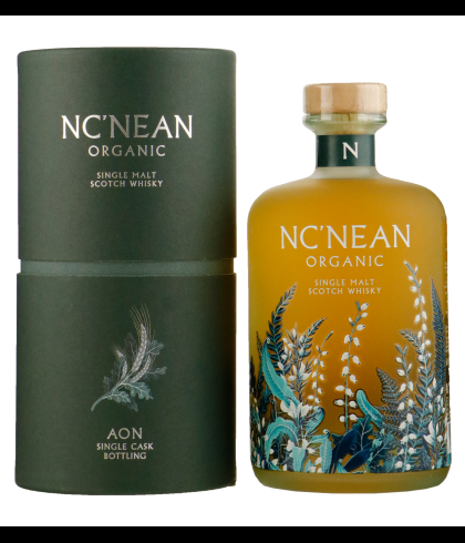 Fles Ncnean Single Cask ex-rum finish, Schotse biologische single malt, op voorraad bij slijterij t Bockje in Bathmen