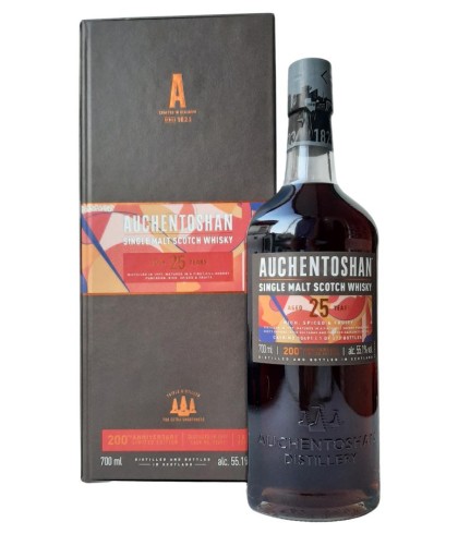Fles Auchentoshan 1997 200th Anniversary, single malt whisky, op voorraad bij slijterij t Bockje in Bathmen