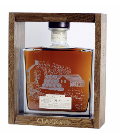 Fles Dalswinton Springbank 21 Years Old 1999, single malt whisky, op voorraad bij slijterij t Bockje in Bathmen