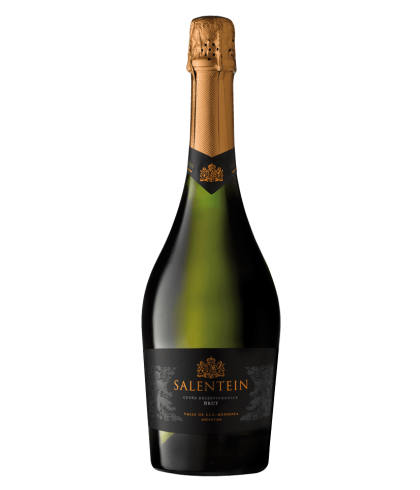 Fles Salentein Sparkling Cuvée Exceptionnelle Brut, wijn op voorraad bij slijterij t Bockje in Bathmen